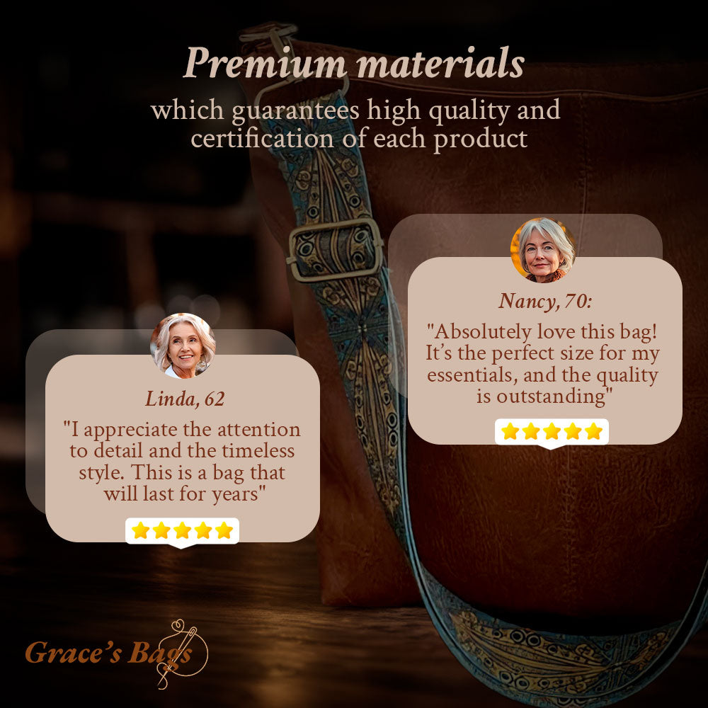 Elegantní vintage kožená taška přes rameno | Tamar's Vintage Charm
